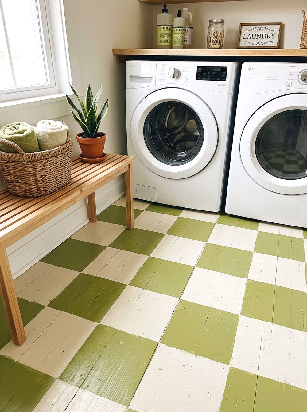 Wasabi Green Floor Pattern