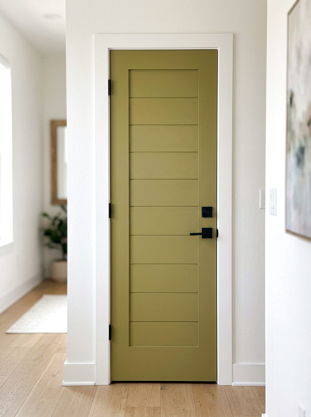 Wasabi Green Laundry Door