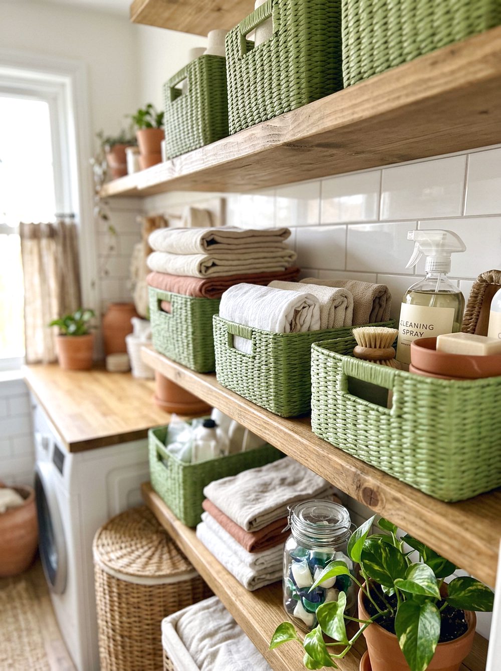 Wasabi Green Storage Baskets