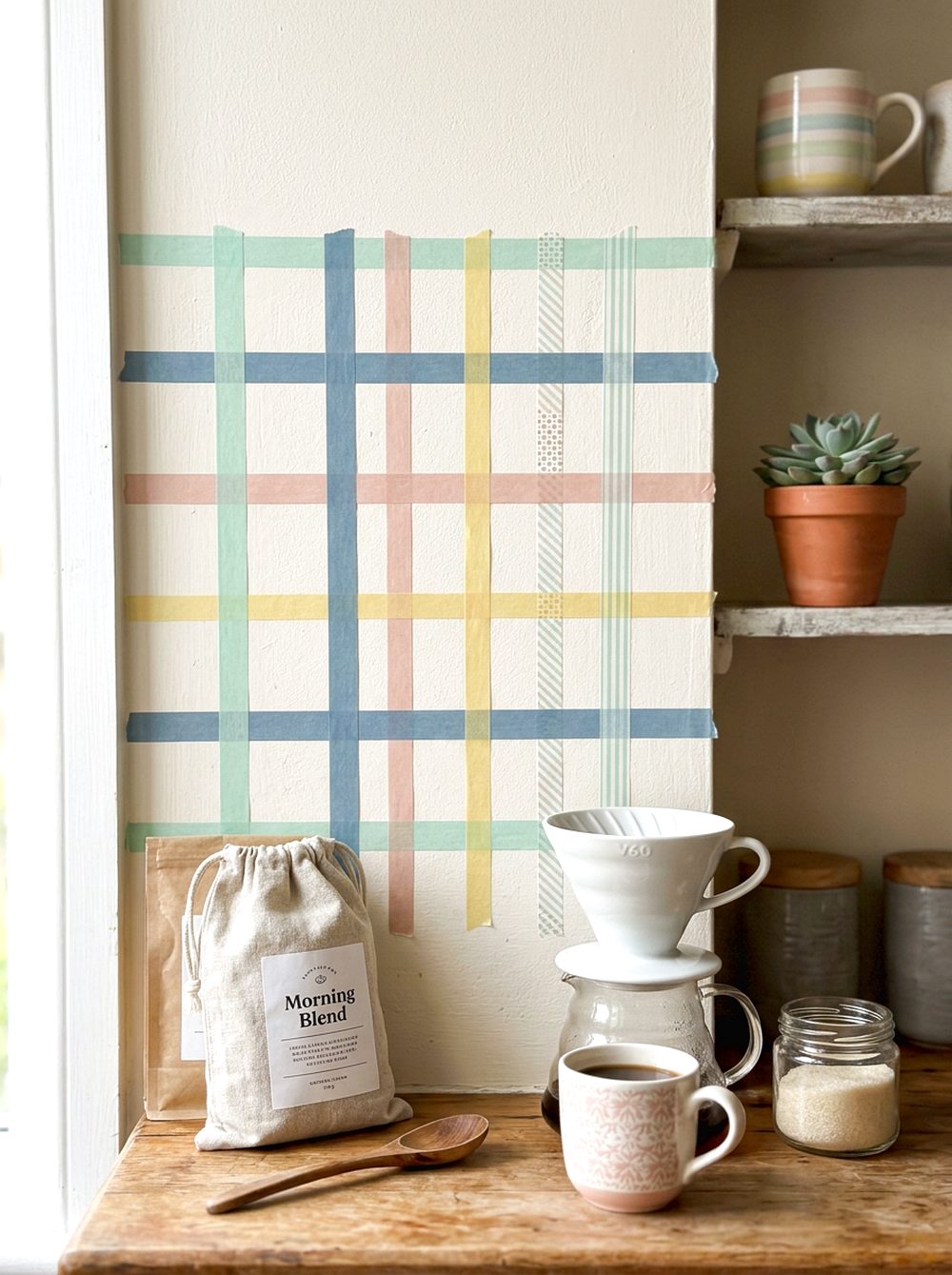 Washi Tape Tile Grid Design