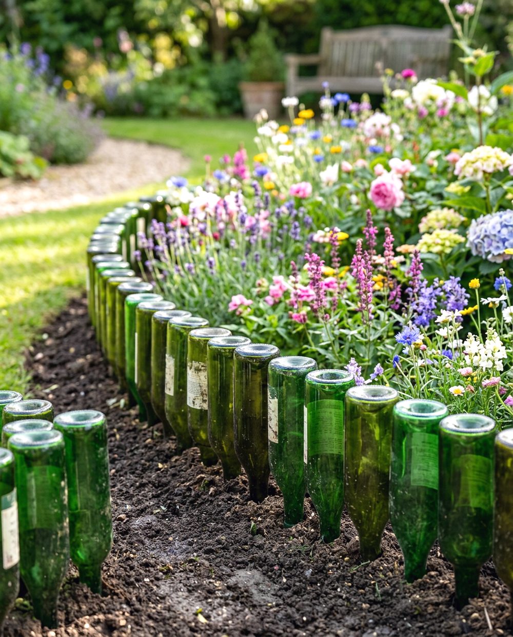 Wine Bottle Border Edging