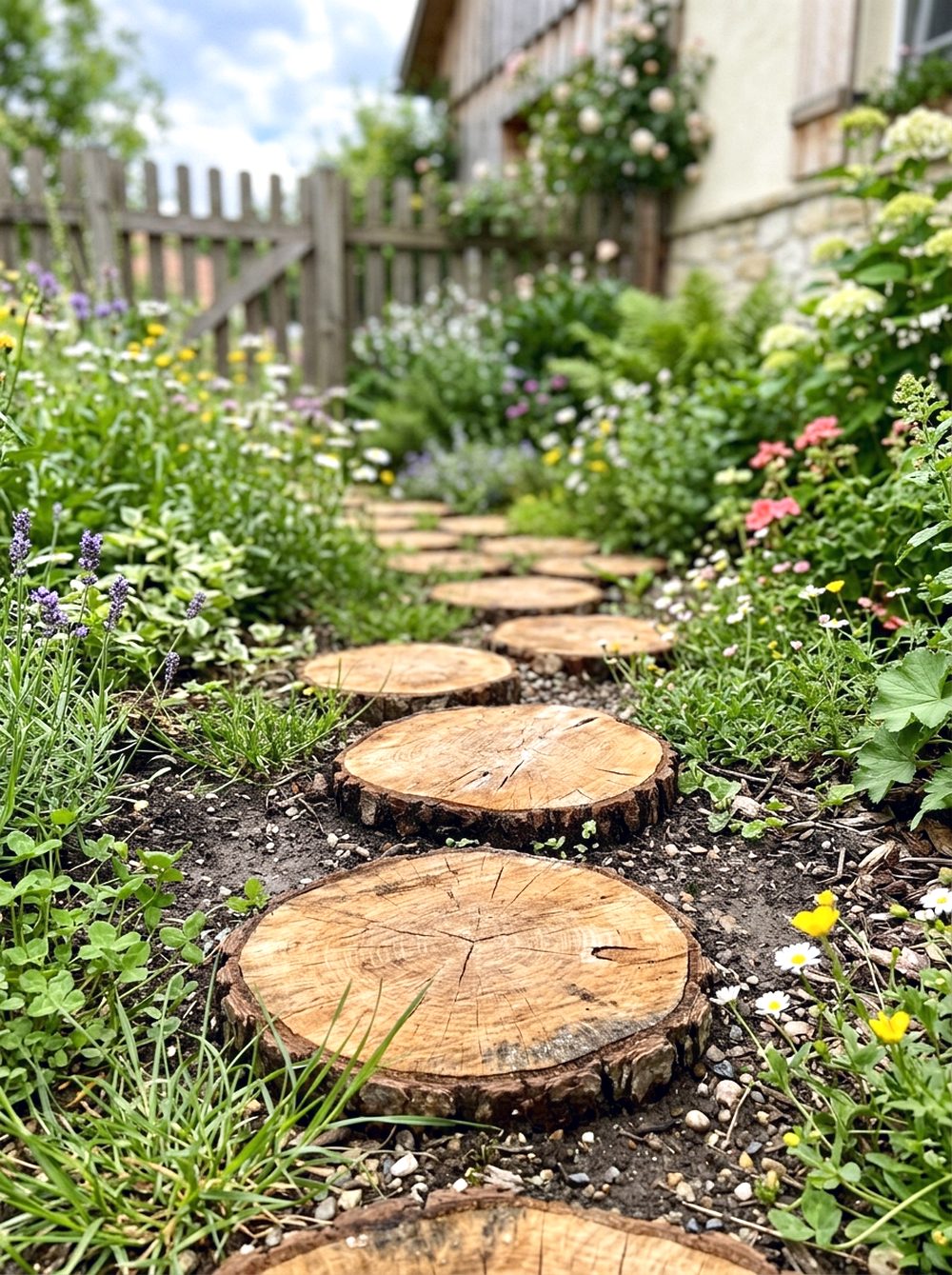 Wooden Slice Pathway